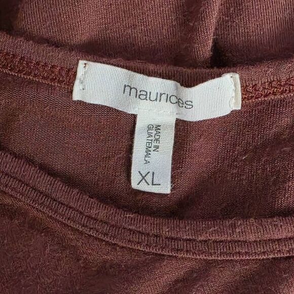 Maurices Sleeveless Scoop Neck Tunic Tank Brown XL - Picture 4 of 6